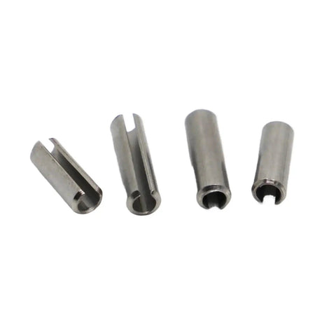 Heavy Duty Workhorse Slotted Spring Pins In 304 Stainless Steel For Secure Fastening In Drilled Holes, Straight Cylindrical Cotter Dowels