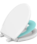 All In One Potty Training Toilet Seat With Built In Toddler Seat Slow Close Magnetic Hinge Fits Adults And Kids Round Heavy Duty Aqua