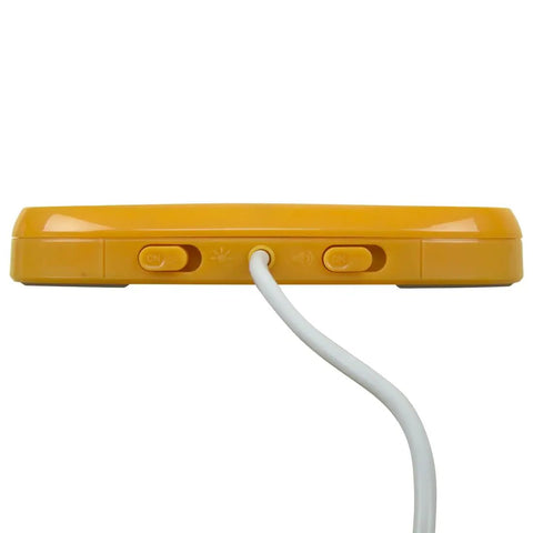 Big Candy Corn 2 Proximity Sensor Switch - No Touch Assistive Technology For Accessibility And Adaptive Communication, Featuring A Large Activation Surface For Easy Use By Fine Motor, Low Vision, And Sensory Needs. Yellow plastic switch with cable