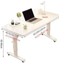 Premium Adjustable Standing Desk Featuring Smooth Manual Crank Height Adjustment And Secure Locking Casters Perfect For Gaming Stations And Daily Office Grinds While Delivering Top Tier Ergonomic Comfort In Matte Black with measurement details.
