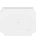 White 36 Inch Ceiling Medallion PVC Urethane Contemporary Architectural Grade Decor Ready To Paint Canopy front view
