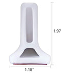 Side view of 39 Inch Collapsible Shower Dam Barrier Keeps Water In The Shower And Floors Dry, 1.97H x 1.18W, white material