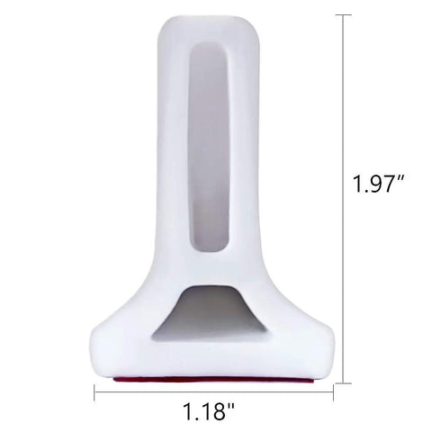 Side view of 39 Inch Collapsible Shower Dam Barrier Keeps Water In The Shower And Floors Dry, 1.97H x 1.18W, white material