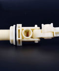 Adjustable Aquarium Float Valve Built Badass Tough For Low Pressure Water Control Featuring Massive Flow Capacity Durable Pom Construction Anti Backflow Protection No Fuss Setup For Chemical Tanks Three To Four Inches, showing component detail.