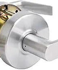 Beefy Heavy Duty Commercial Cylindrical Lever Door Handle Passage Function Satin Chrome 26D Non Handed UL 3 Hour Fire Rated