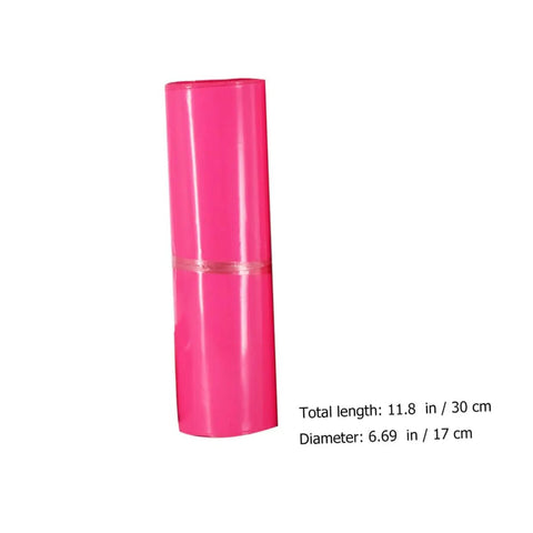Roll of Waterproof Pink Poly Mailer Bags Pack Of 100 Size 17 By 30 Cm Thickened Puncture Resistant Mailing Envelopes in pink.