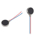 10x3mm Mini Vibration Motors Pack, 3V DC Coin Button Type Micro Vibe Motors With Two Wires, Flat Coin Shaped