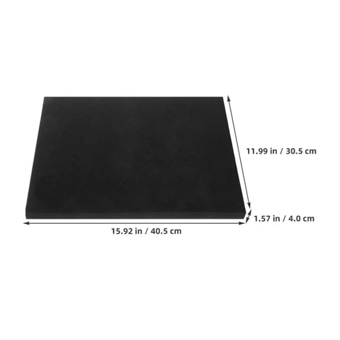Black Pro Grade Polyurethane Foam Padding Sheets For Packing And Shipping Flexible Moldable Cushioning product with dimensions shown