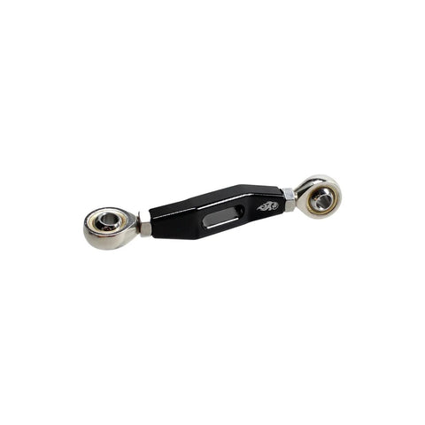 Harley Brake Shift Lever Linkage Pushrod Upgrade For Softail Mid Controls Fits 2018 2025 Street Bob Low Rider And FX Models 6061 T6 Aluminum Billet Black Anodized Gnarly Performance Upgrade black aluminum linkage with rod ends