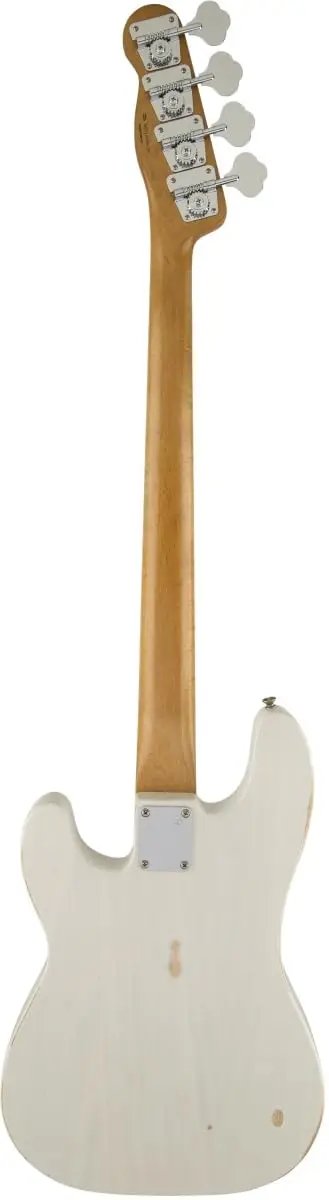 Mike Dirnt Roadworn Precision Bass RW White Blonde With Classic 51 And 55 P Bass Styling Modern Punk Pop Tone From Custom 59 Split Single Coil Nitrocellulose Road Worn Finish Hardshell Case Included, rear view