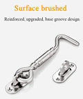 Premium Heavy Duty Stainless Steel Sliding Barn Door Latch With Secure Hook And Eye Lock Featuring Smooth Glide Mechanism and Rock Solid Build For Fences Sheds And Outdoor Security Gates - surface brushed design