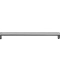 Square Drawer Pulls For Cabinets And Wardrobes In Brushed Stainless Steel with 160mm hole pitch shown in side view.