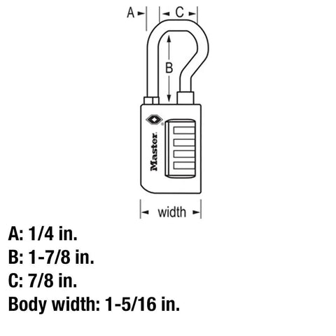 Set Your Own Combination TSA Accepted Luggage Lock 1 5 16 In Wide 4696D Black Padlock For Travel And Indoor Use Travel Ready For Equipment Cases In Audio Visual Photo Trade Shows Medical And Tech Gear