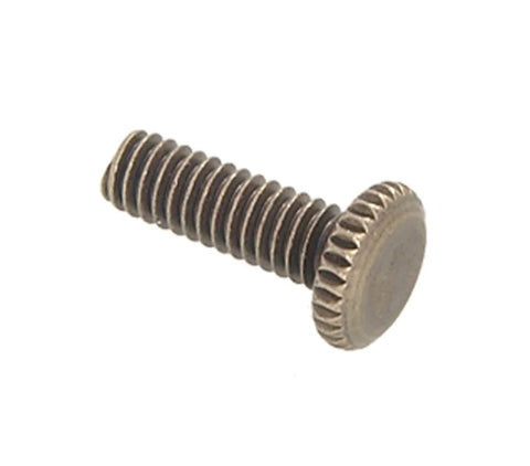 Side view of Thumbhead Screws 8-32 Antique Brass Finish, 3/4 Inch Long, Steel, Pack Of 5 for lamps and fixtures.
