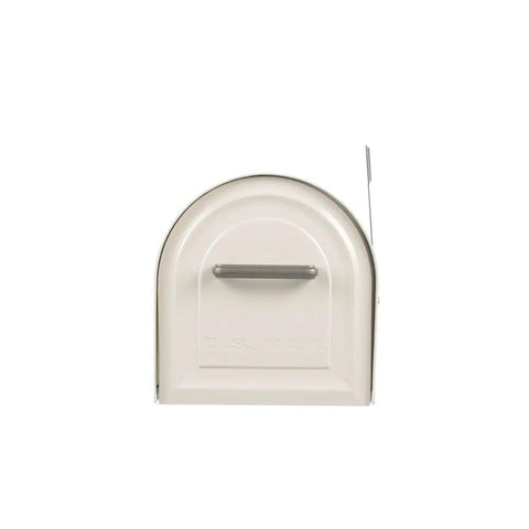 Super Tough Large White Locking Mailbox Keeps Your Mail Safe From Thieves With Heavy Duty Galvanized Steel Build Hidden Lock Compartment Recessed Moisture Proof Door Magnetic Closure And Stylish Satin Nickel Hardware Perfect For Post Mount
