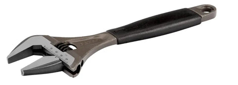 Ergo Big Mouth Adjustable Wrench With Rubber Grip 8 Inch For Tight Spots Great For Plumbers Electricians And Pros Slim Head