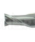 Side view of HSS 2-flute double-end center-cut end mill, 7/16 in diameter
