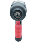 Half Inch Drive Air Impact Wrench With 20 Piece Socket Set, High Torque Pneumatic Tool For Heavy Shop Jobs And Tire Rotations, view of grip and drive socket.