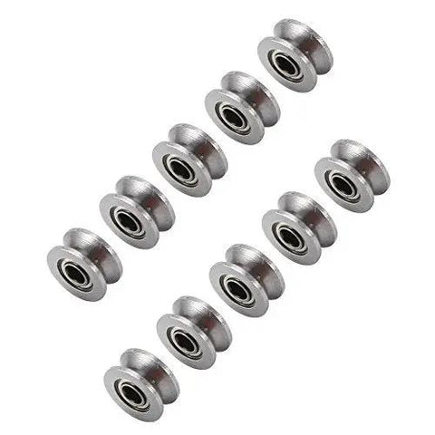 10Pcs U624ZZ U Ball Bearings Double Shielded Carbon Steel For Rail Track Linear Motion Tiny Yet Tough Mini Bearings Built To Ride Rails
