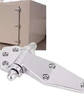 Cast Zinc Alloy Heavy Duty Hinge With 270 Degree Rotation for cabinets and closets, shown front view, installed on a large cabinet door.