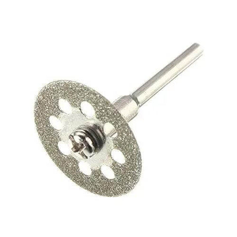 Diamond Cutting Wheel Set For Rotary Tools With 10 Diamond Cutting Wheels, 1 Cylinder Diamond Bit, And 2 Mandrels 1/8 Inch Shank for Glass