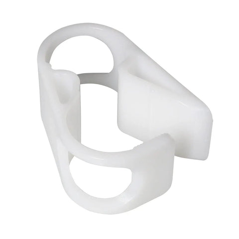 Two Pack One Half To Three Quarters Inch Tube OD Shut Off Hose Clamp With Adjustable Water Flow Control Clip White Plastic Pipe Clips For 12 To 18 mm Tubing Easy Install