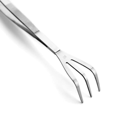 Precision Bonsai Tweezers And Rake Scraper Tool Set For Detailed Shaping And Soil Maintenance Stainless Steel Hand Tools For Plant Care Ideal For Hobbyists And Professionals Model JTT02 stainless steel rake and scraper tool close-up