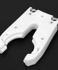 Secure Your ISO30 CNC Tool Holder With These Super Tough Nylon ABS Woodworking Clamps And Forks For Precision Machining That Hold Like A Dream Without The Hassle - white ABS clamp for ISO30 tools, close-up view.