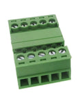 Green 5-Pin 300V 8A KF2EDGK Pluggable Screw Terminal Block Connector, 3.5mm Pitch, No-Solder Wiring, used for electronics.