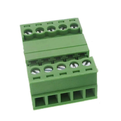 Green 5-Pin 300V 8A KF2EDGK Pluggable Screw Terminal Block Connector, 3.5mm Pitch, No-Solder Wiring, used for electronics.