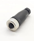 M12 8 Pin Female Industrial Circular Connector A Code Straight Field Wireable Sensor Adapter with Brass Gold Plated Contacts