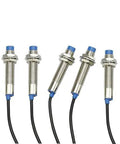 5 Pack Inductive Proximity Switch LJ12A3-4-Z/BY Normally Open PNP DC 6V-36V 3 Wire 4mm Sensor for Automation Robotics CNC