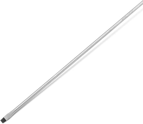 Slotted Screwdriver With Dual Material Handle And Speed Zone Grip For Quick No Slip Control 1/4 Inch Tip 24 Inch Length Black Oxide Tip