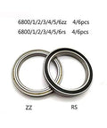 Dope Miniature Deep Groove Ball Bearings Set 6800 Series 4 Or 6 Pieces Rubber Sealed 2RS ZZ 2Z Steel Cover Bearing Kit