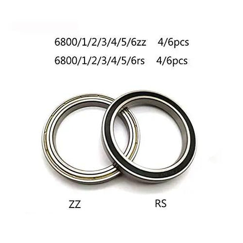 Dope Miniature Deep Groove Ball Bearings Set 6800 Series 4 Or 6 Pieces Rubber Sealed 2RS ZZ 2Z Steel Cover Bearing Kit