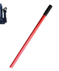 Red replacement lever for Rock Solid Vertical Hydraulic Bottleneck Jack For Cars 5 To 10 Ton Capacity with anti-slip grip.