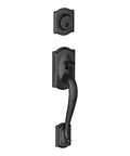 Camelot Dummy Exterior Handleset In Matte Black For F Series Doors No Latch Decorative Door Hardware Easy Mount Durable Finish Classic Security Look Made In Mexico