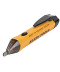 Yellow non-contact voltage tester from Home Inspector Tool Kit With Digital Moisture Meter, Non Contact Voltage Tester, And GFCI Outlet Tester.