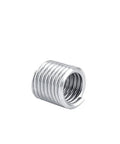 Top Notch 100 Pcs M4 Helical Wire Thread Inserts For Replying Stripped Threads in Aluminum and Soft Metals With Durable Stainless Steel Construction That Lasts A Lifetime - Close-up of an M4 stainless steel insert.
