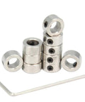 10 Pack 5mm Shaft Lock Collars For CNC Parts Steel Lock Rings With Set Screws And M3 Hex Wrench, Durable Silver Finish