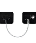 Kid Proof Refrigerator Lock With Strong Adhesive And Keys For Fridge Cabinets And Drawers Ideal Child Safety Lock, black, side view