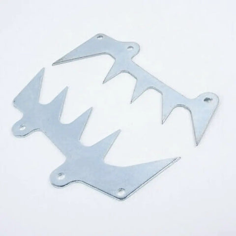 Top view of metal spikes from Chainsaw Bumper Spikes Kit With Side Cover And Case Dog Chain Catcher And Fasteners For MS441 MS661 064 series.