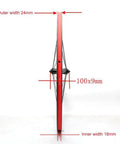 Side view of 700C Carbon Fiber Wheelset with 50mm fat rim for road bikes, showing dimensions and V Brake compatibility.