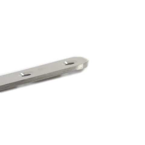 Close-up of 4 Pack Flat Mending Plate For Wood Stainless Steel Straight Brackets 200mm Eight Inch Length With Six Screw Holes