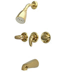 KB6232LL Legacy Tub And Shower Faucet With 5 Inch Spout Reach In Polished Brass Finish Solid Brass And ABS Construction Wall Mount