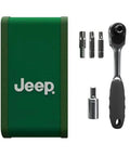 Jeep Wrangler Hard Top And Door Removal Tool Kit with Torx bits T30 T35 T40 T50, ratchet, green pouch for quick off-road detachment
