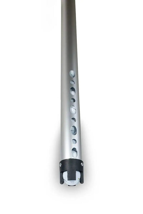 Aluminum Shag Tube Golf Ball Shagger And Dispenser With Rubber Strap Updated Easy Pick End, holds 23 balls, durable design.