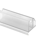 Heavy Duty Clear Vinyl Tub Shower Bottom Guide For Frameless Glass Doors Snap In Track Runner With Soft Glide Fins side view