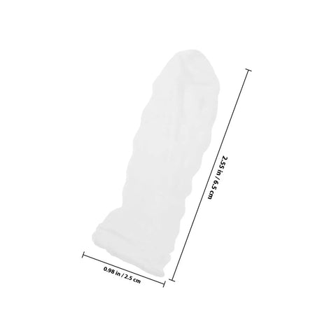 100 Piece Anti Static Nitrile Finger Sleeves For Electronic Repair And Cleanroom Work White Protective Coverings dimensions 2.55 x 0.98 in.