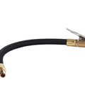 Heavy Duty Rubber Tire Inflator Hose Rated To 300 Psi with brass fittings for quick tire inflation, designed for cars and trucks.